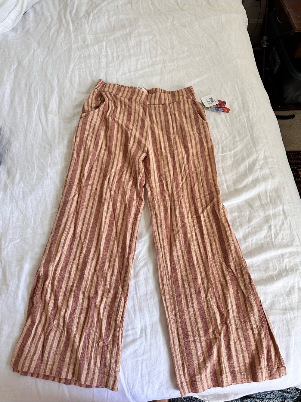 Fair trade wide leg pants by known supply. 100% organic cotton